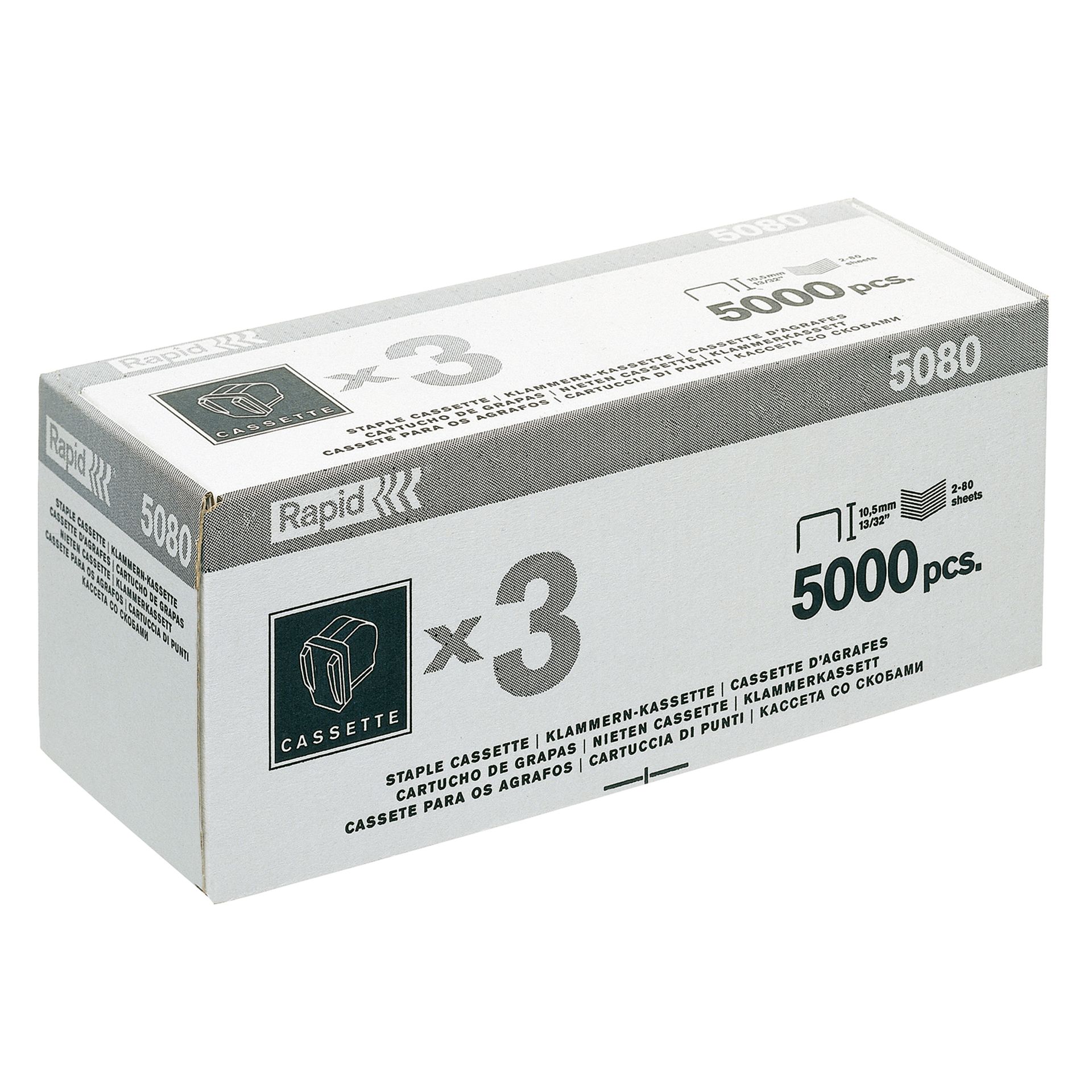 Heftkassette 5080e Stahl verzinkt 5.000Klammern