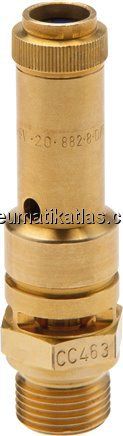 TÜV-Sicherheitsventil G 1/4" (DN8), 0,20 bar, Messing