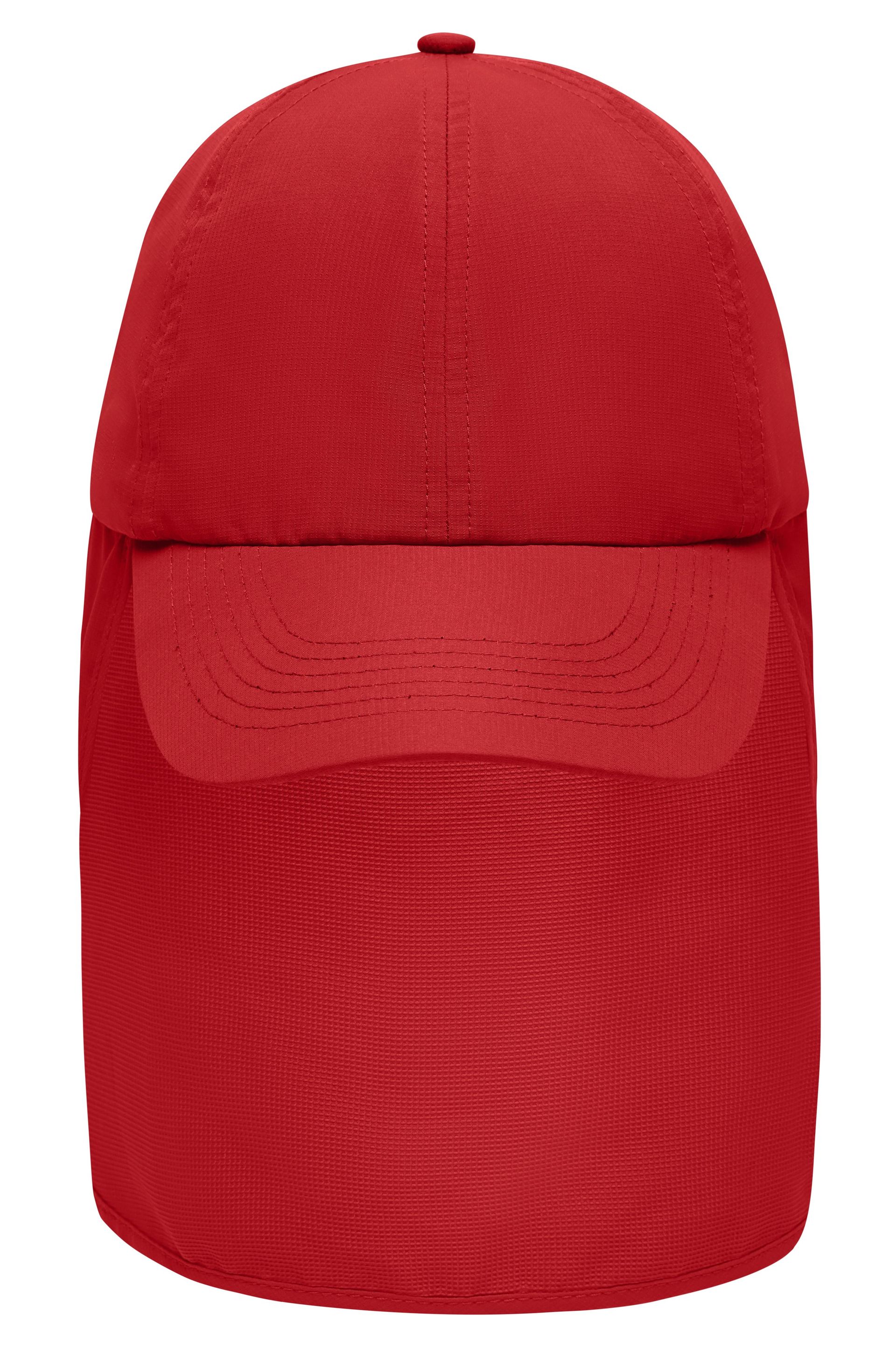 6 Panel Cap mit extra langem Nackenschutz