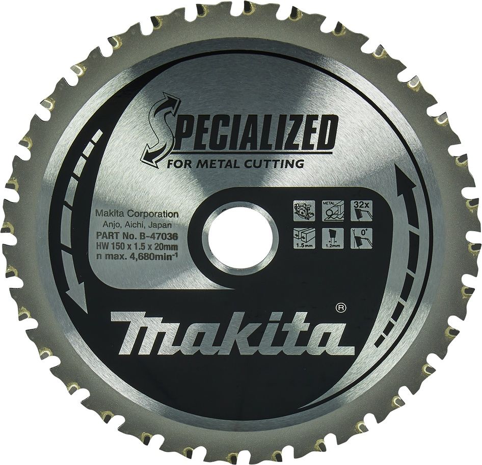 MAKITA HM-Kreissägeblatt, "Metall"