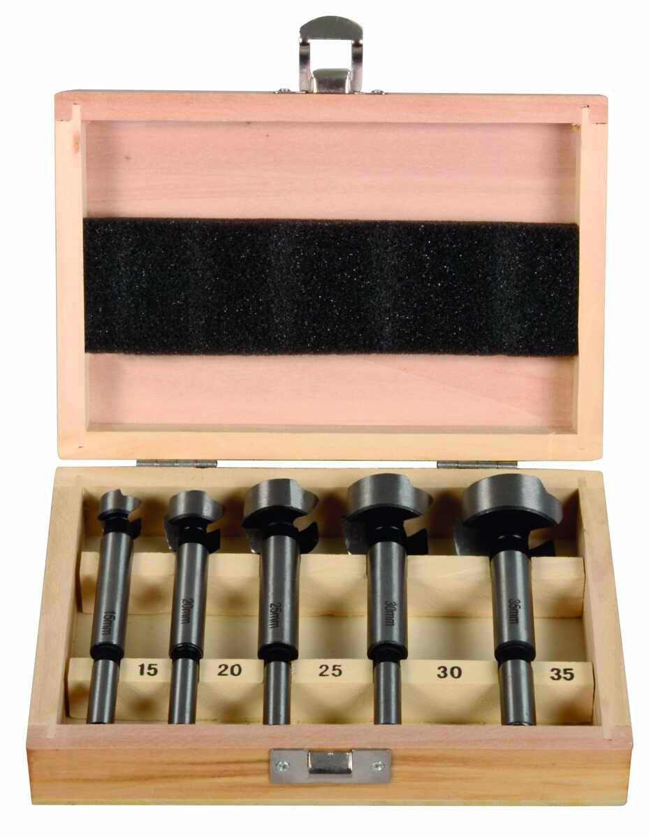 Forstnerbohrer Kassette 5tlg 15/20/25/ 30/35 mm EC