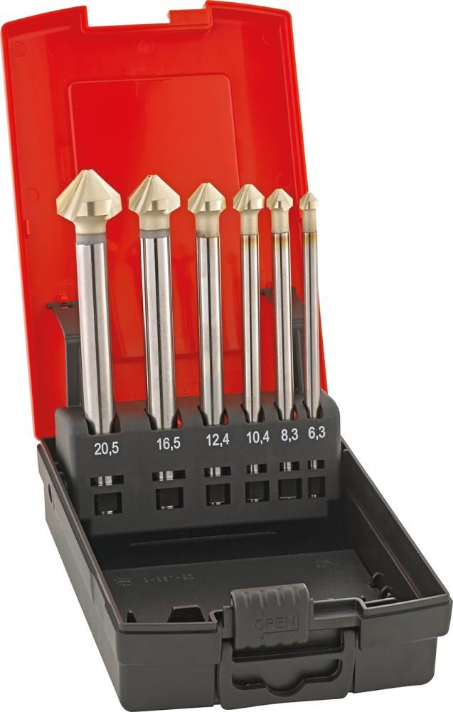 Kegelsenker Set HSSE DIN335 6,3 - 20,5mm zyl. 90Grad Form C ugt DUO+ lang FORMAT GT
