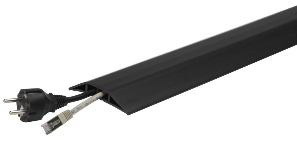 Kabelbrücke Kunststoff B1500xT75xH12 mm 2 Kammern H8xB11 mm schwarz