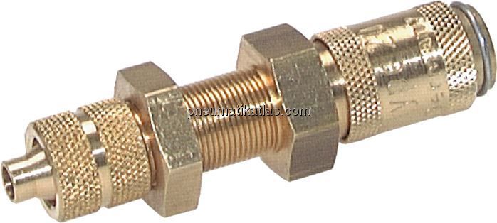 Schott-Kupplungsdose (NW2,7) 4,3x3mm Schlauch, Messing
