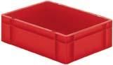 Transport-Stapelkasten B400xT300xH120 mm rot, geschlossen ohne Griffloch LA-KA-PE