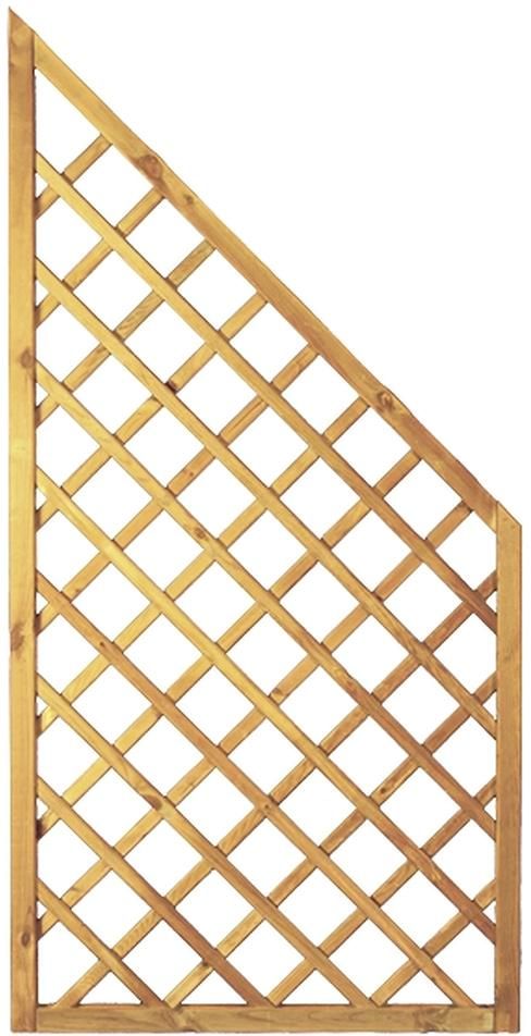 Diagonal-Rankzaun ECKE 90x 180/90cm MW 10 x 10cmLeisten 12x30mm, genageltRahmen 45/45 mm, kdi grün