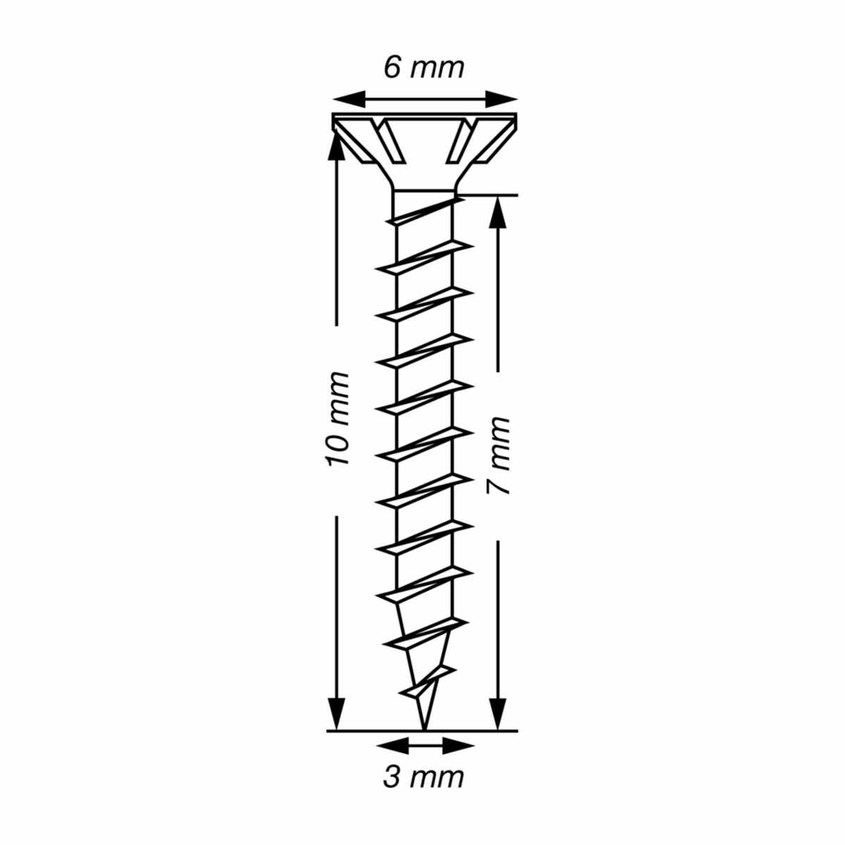 Spax Schrauben Fl/Verz 3,0X10 Ve1000