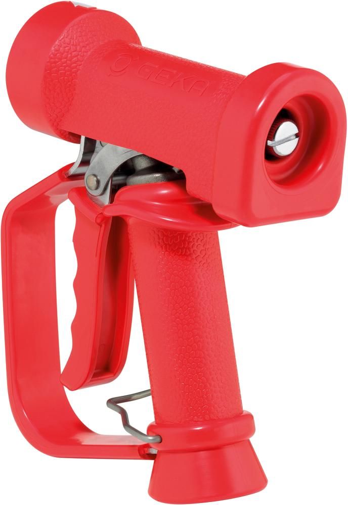 GEKA Profi-Reinigungs pistole Heißwasser, rot, Edelst., max. 24bar,IG G1/2 , m. Sich.-Bügel