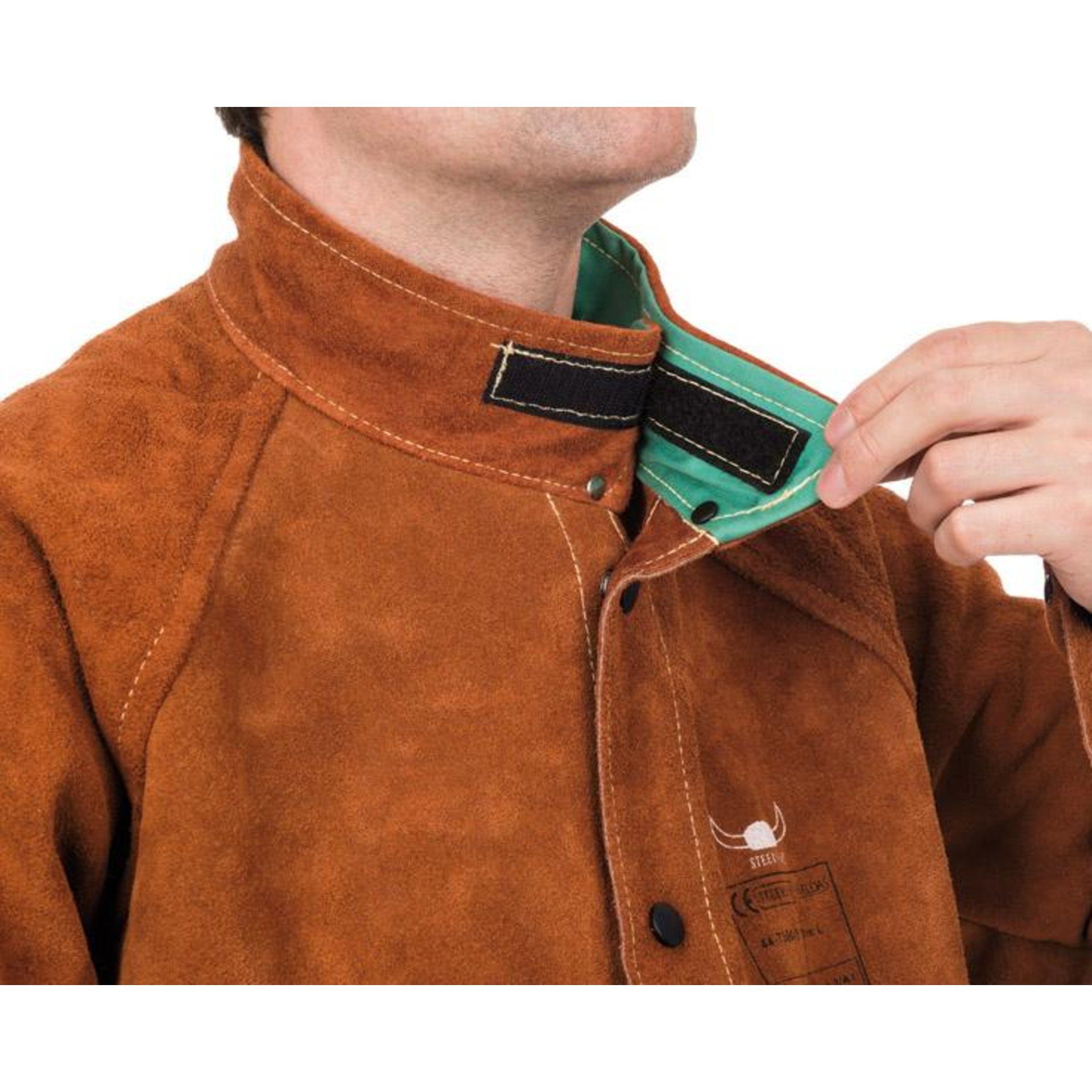 Lava Brown Schweißerjacke Spalt Rindleder