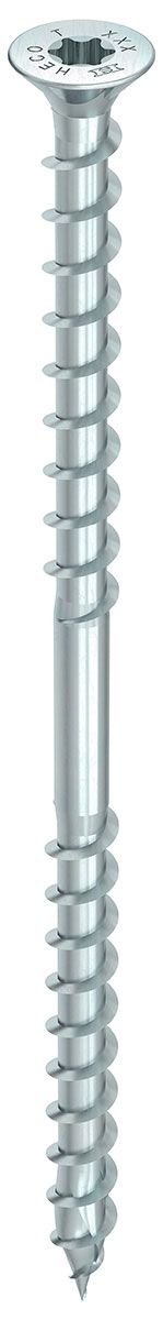HECO-TOPIX-plus Therm 10,0 x 380, Senkkopf mit Frästaschen, HECO-Drive, UK-Gewinde, verzinkt blau, A3K, 50 Stück, VARIANTA-Handwerkerverpackung