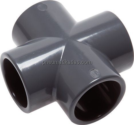 Klebemuffen-Kreuzstück, PVC-U, 20mm
