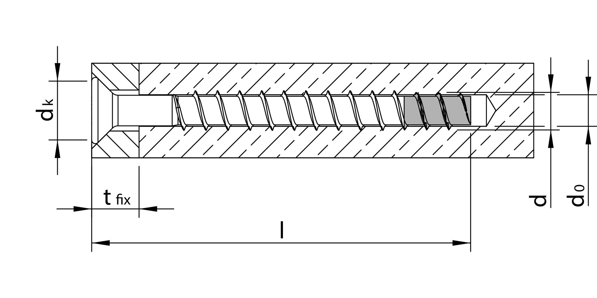 Schraubanker Multi-Monti plus, Senkkopf