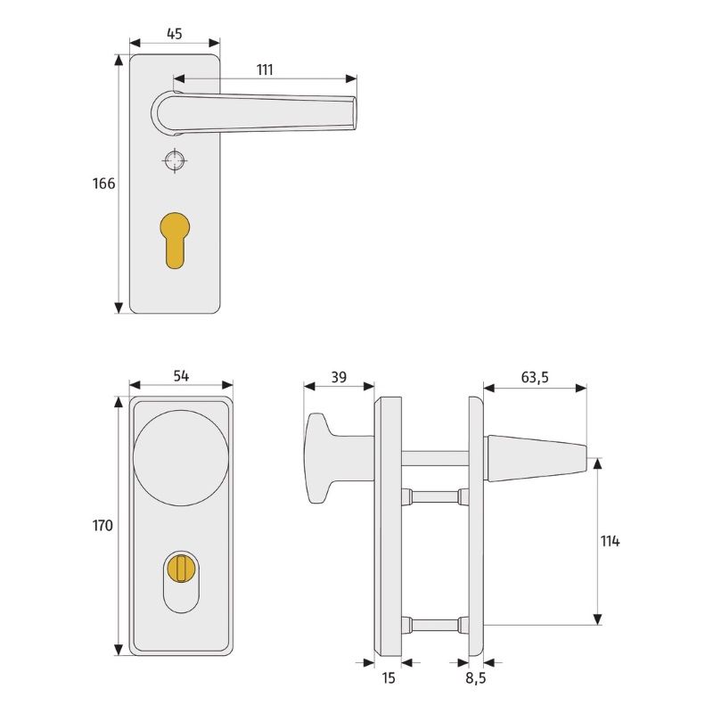 ABUS Sicherheitsbeschlag "KKZS700 F1"