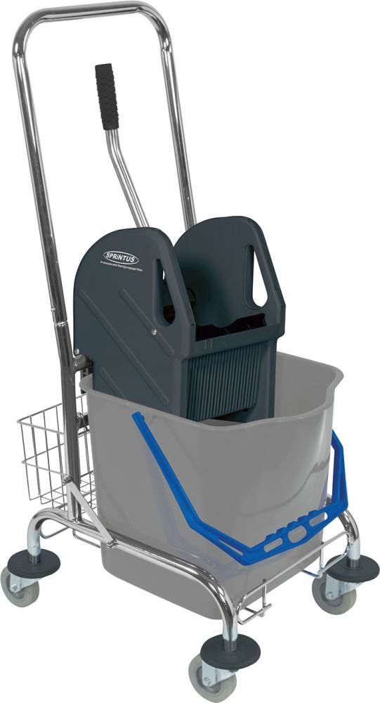 Einfachfahreimer chrom 1x27l m.Presse