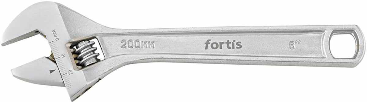 Rollgabelschlüssel 8"" 200 mm verchromt FORTIS