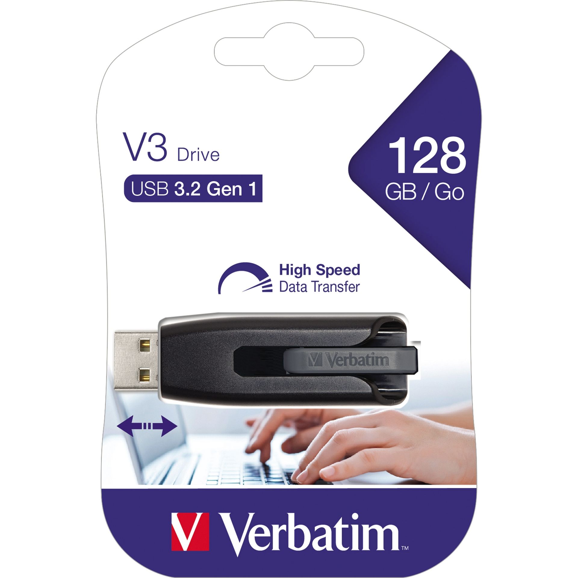USB-Stick V3 128GB USB 3.0 grau