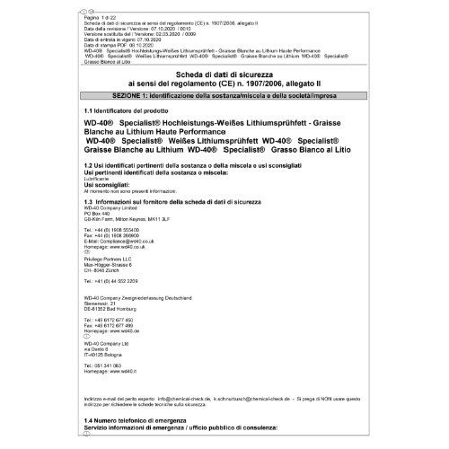 Lithiumsprühfett Specialist Aerosoldose 400ml weiß WD-40
