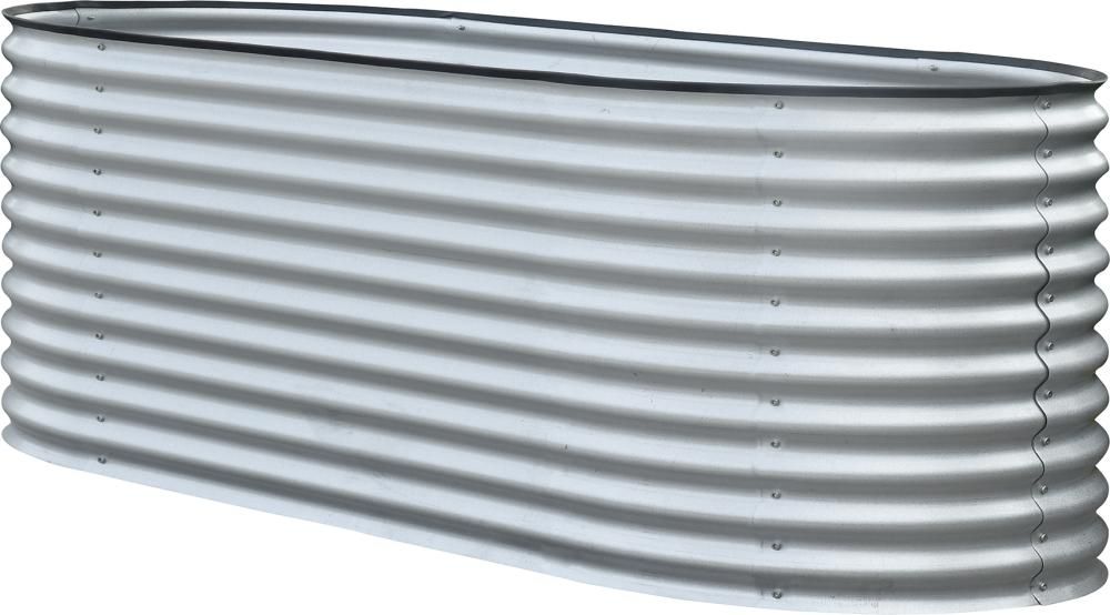 Hochbeet Silo oval240 x 80 x 82 cmzink aluminiumBeschaffungsartikel