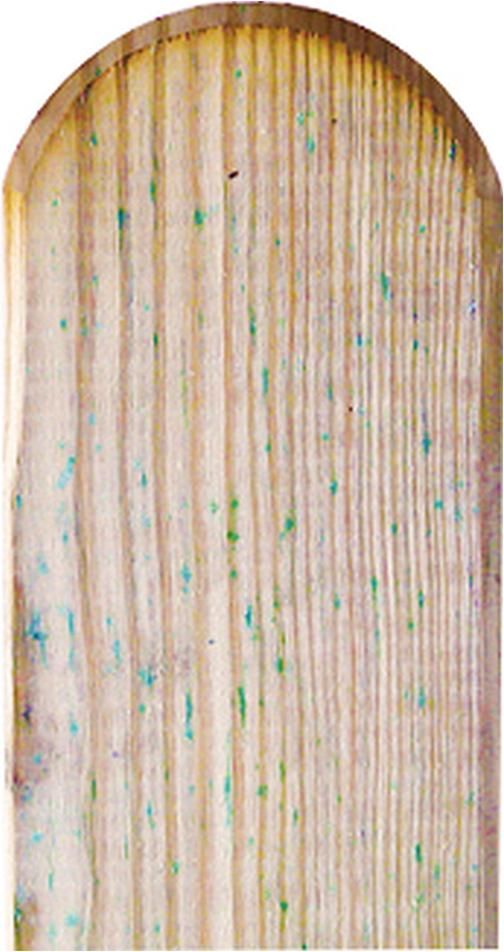 Zaunlatte für Heiko 25er Set 20 x 90 x 1000mmKopf gerundet, glatt , kdi grün