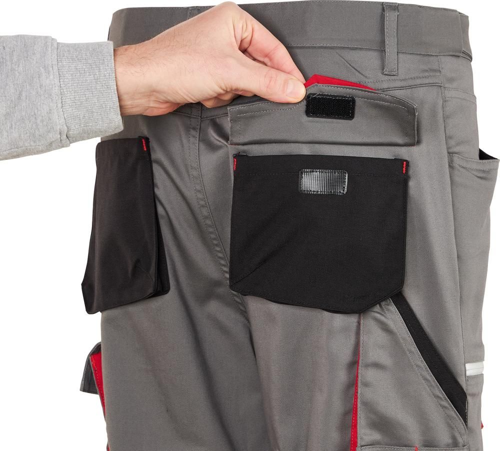 Damen-Cargohose Flex grau/schwarz/rot Gr. 38 FORTIS