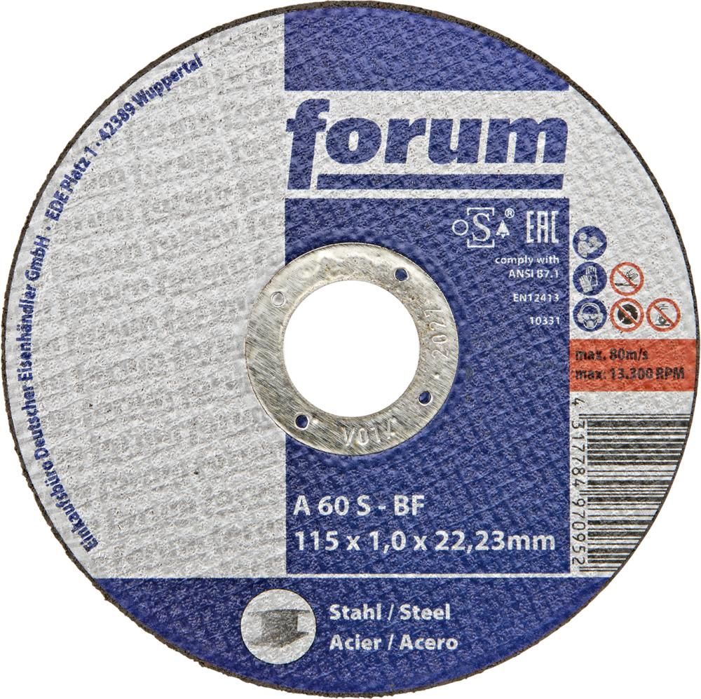 FORUM Trennscheibe Stahl 115 x 1,0 mm, T41 gerade