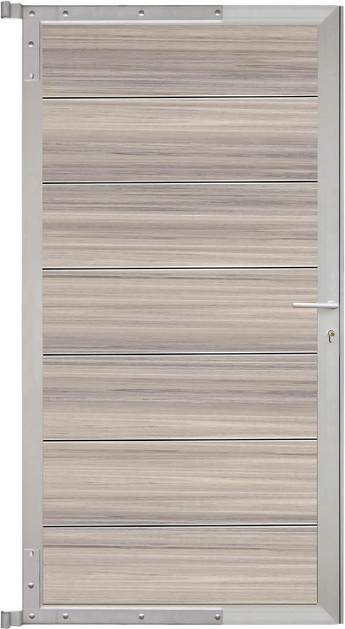 TJÖRN-Tor-Komplettset 90 x 173 cm, Rahmen Silber Füllung AMETHYSTGRAU
