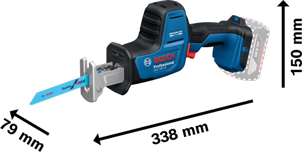 Akku-Säbelsäge solo GSA 18V-24 ohne Akku ohne Ladegerät Karton