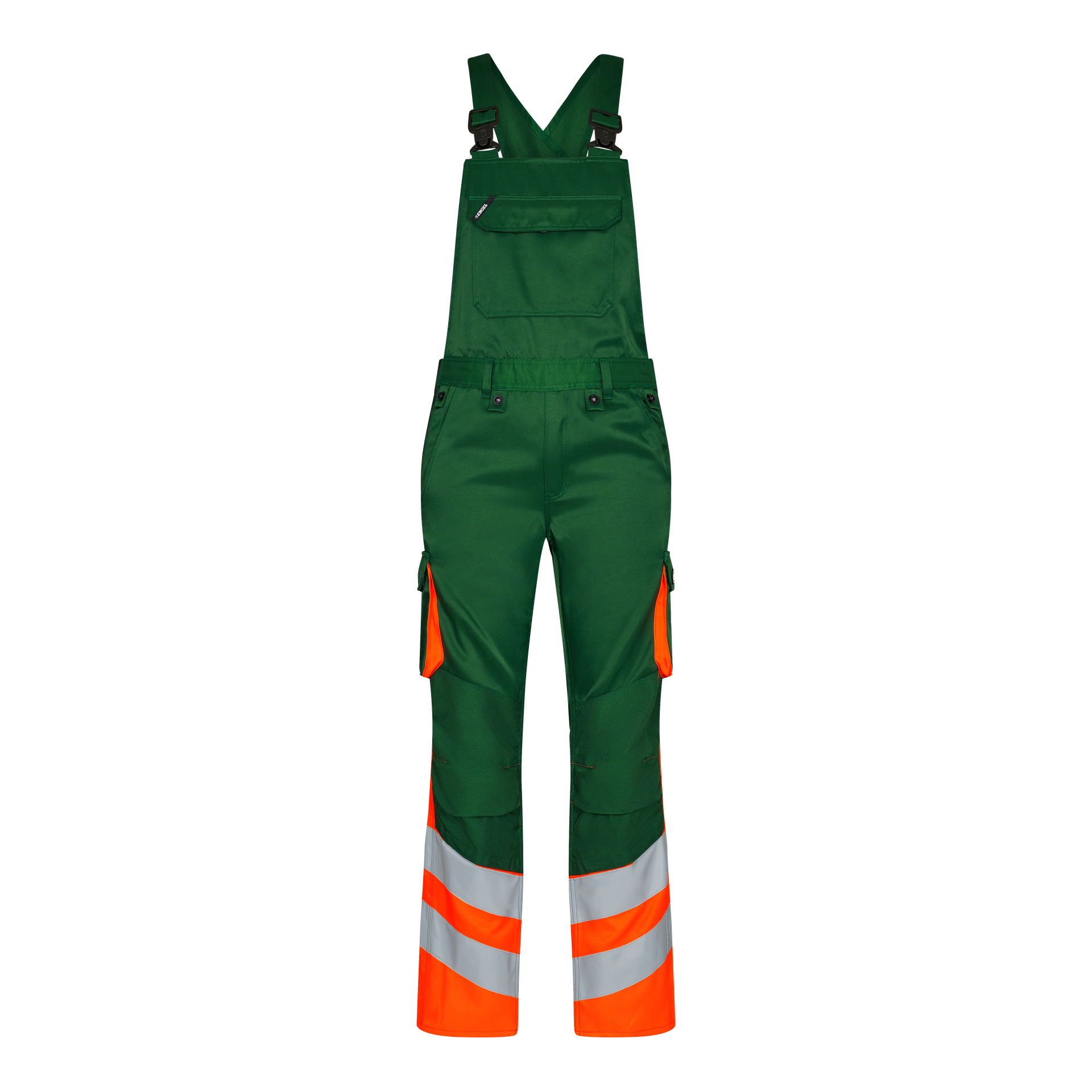 Safety Light Latzhose Grün/Orange, Gr. 42