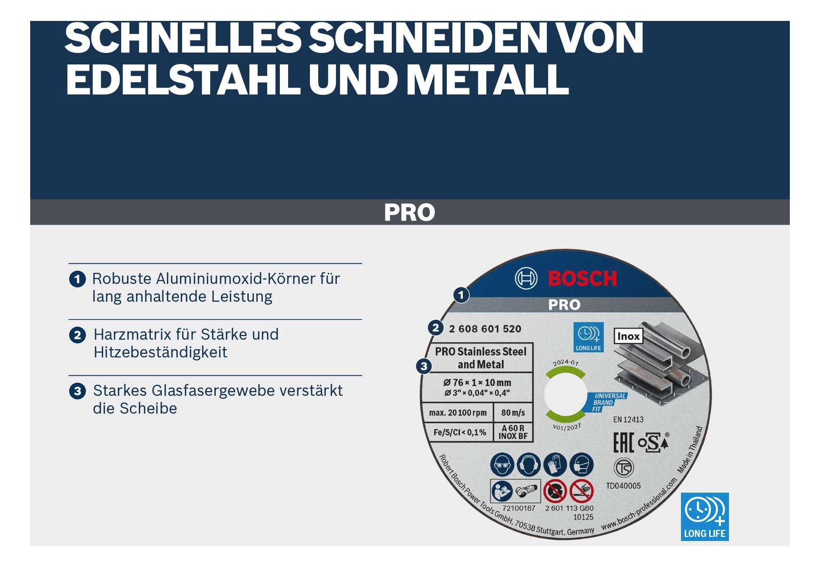BOSCH INOX-Trennscheiben