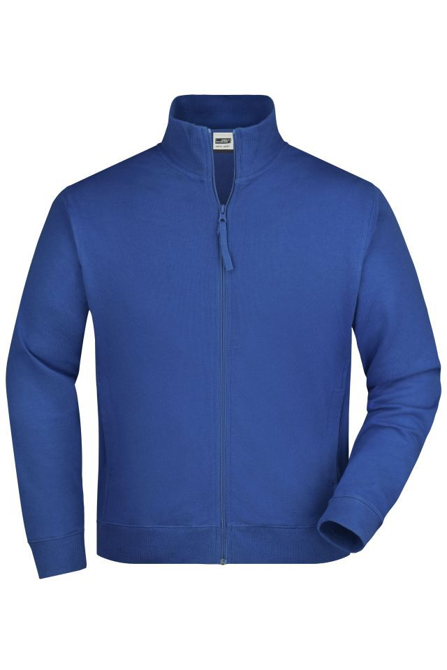 Sweat Jacket Klassische Sweatjacke aus French-Terry blau, Gr. L