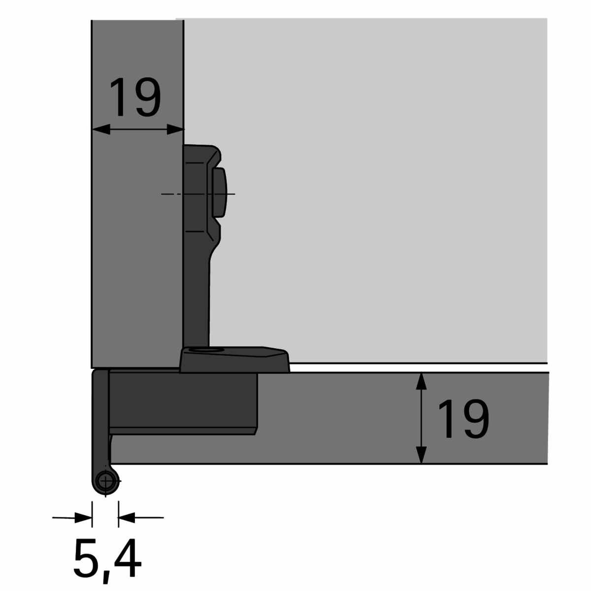 Grundscharnier Selekta Pro 2000, 270 °, Auflage 1
