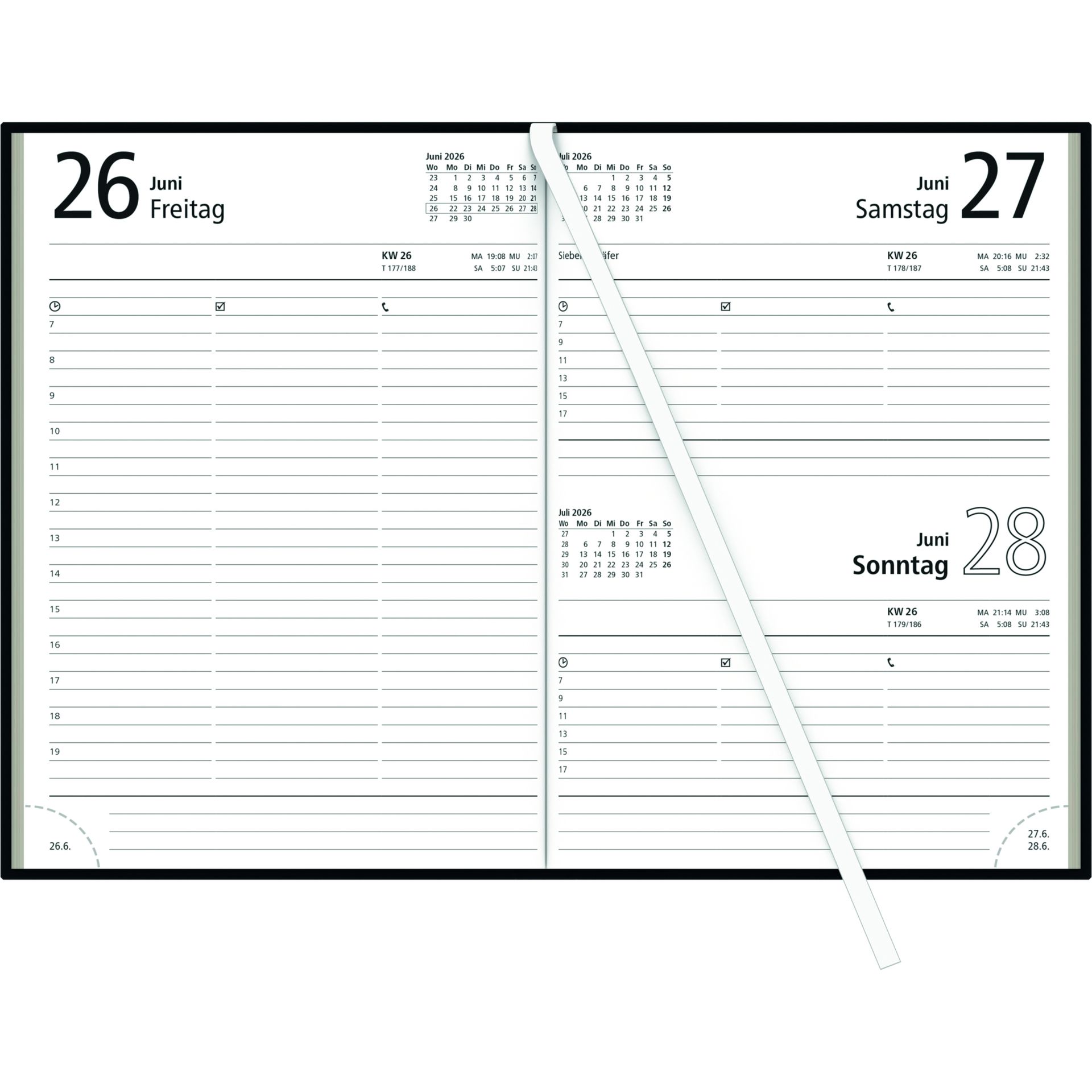 Buchkalender 1T/1S