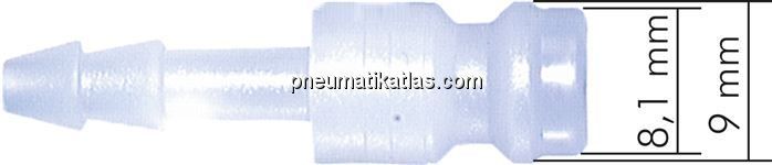 Abreißkupplungsdose (NW5) 4mm Schlauch, POM