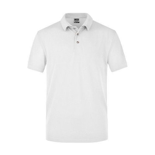 James & Nicholson JN025 Herren-Polo-Shirt Piqué, Weiß, Gr. 3XL