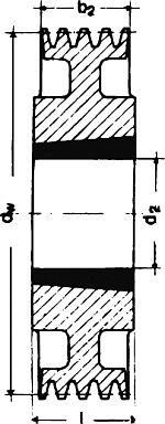 Keilrillenscheibe SPZ/10, 1-rillig, 224 mm, Taper-Buchse 2012