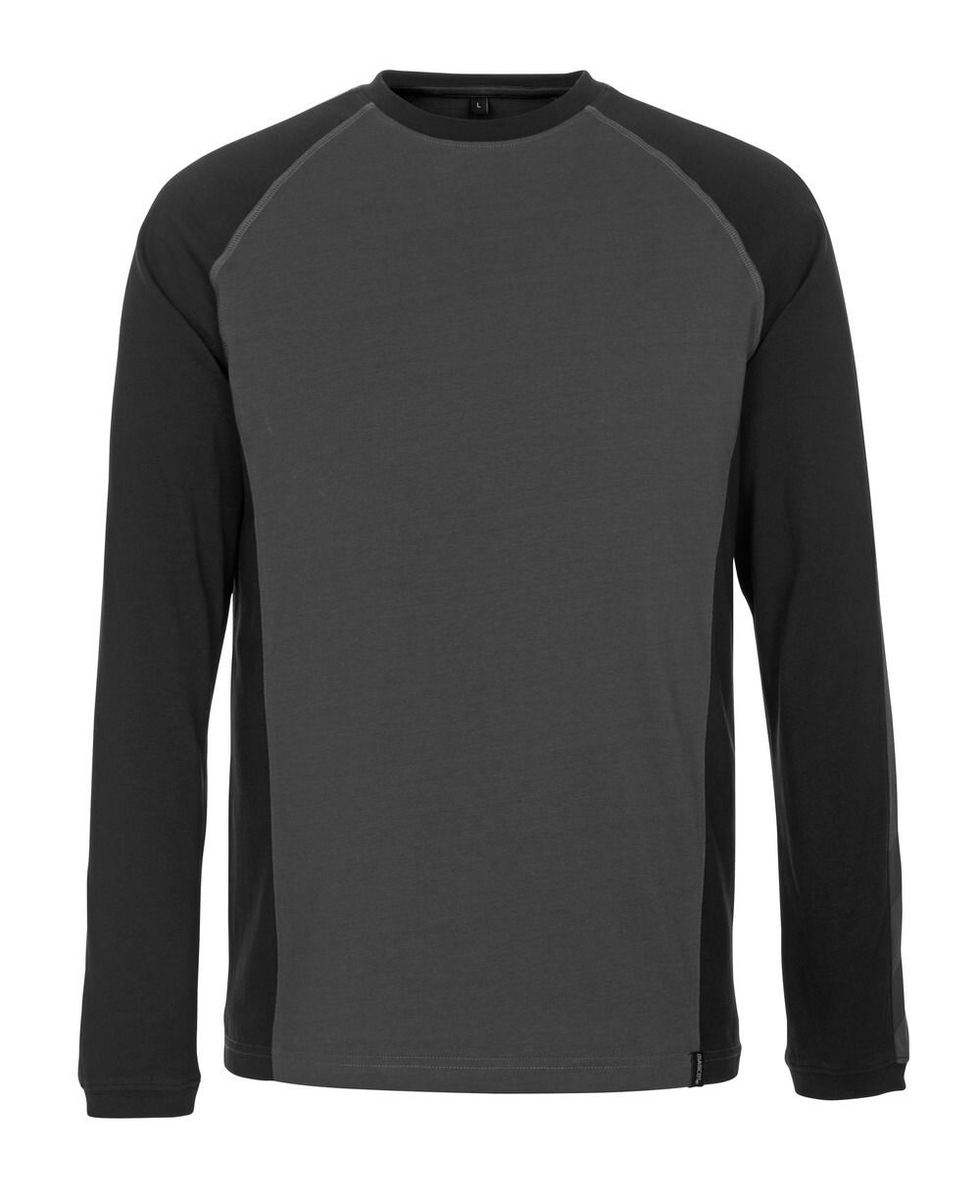 T-Shirt, Langarm MASCOT® Bielefeld Dunkelanthrazit/Schwarz, 2XL
