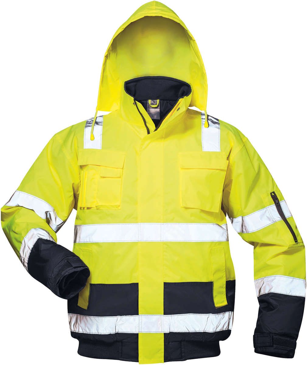 Warnpilotenjacke Axel,Gr.XL,gelb/blau