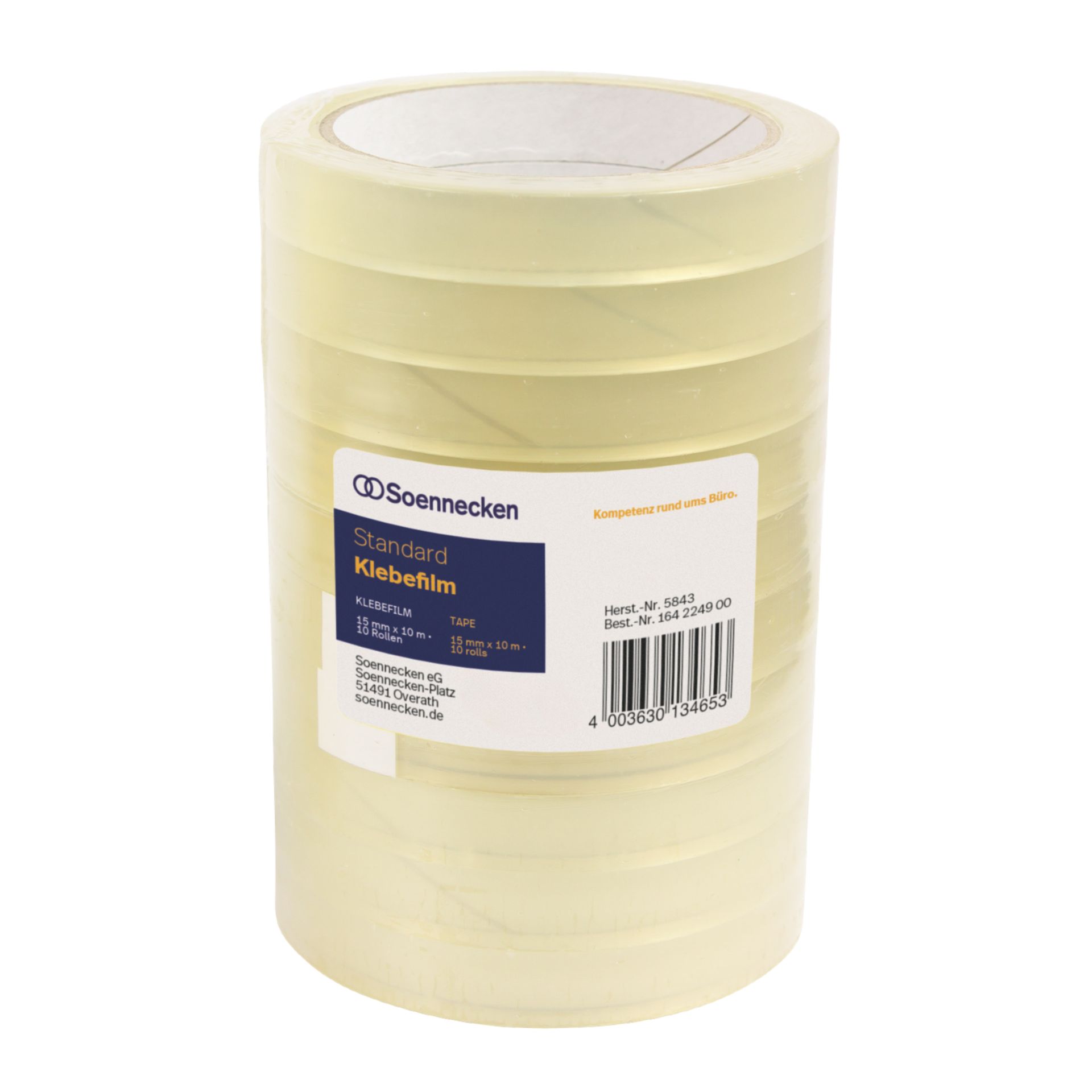 Klebefilm 15mmx66m transparent 10 St./Pack.