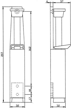 Türfeststeller 3837/22 silber lackiert DENI