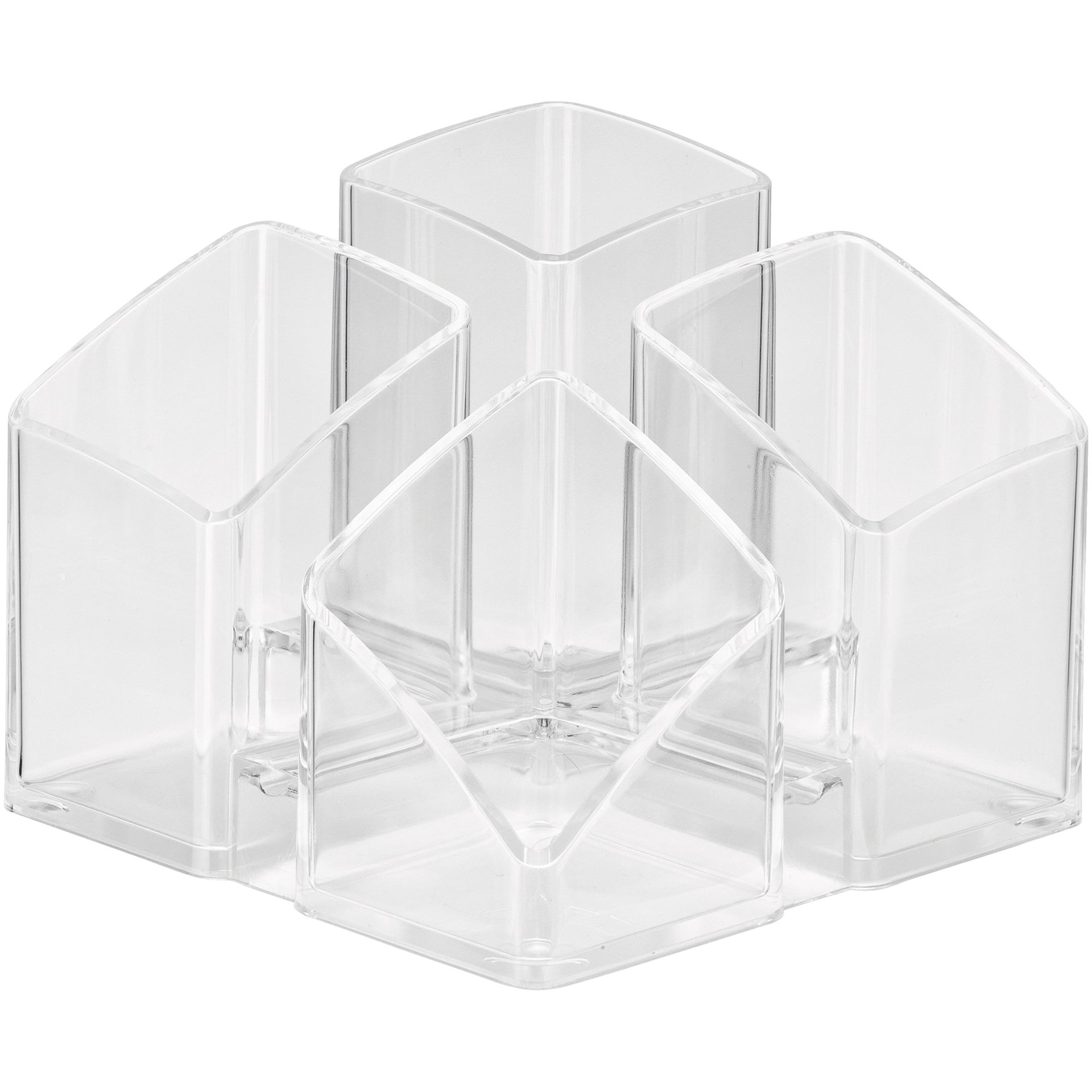 Schreibtischköcher SCALA 4Fächer transparent