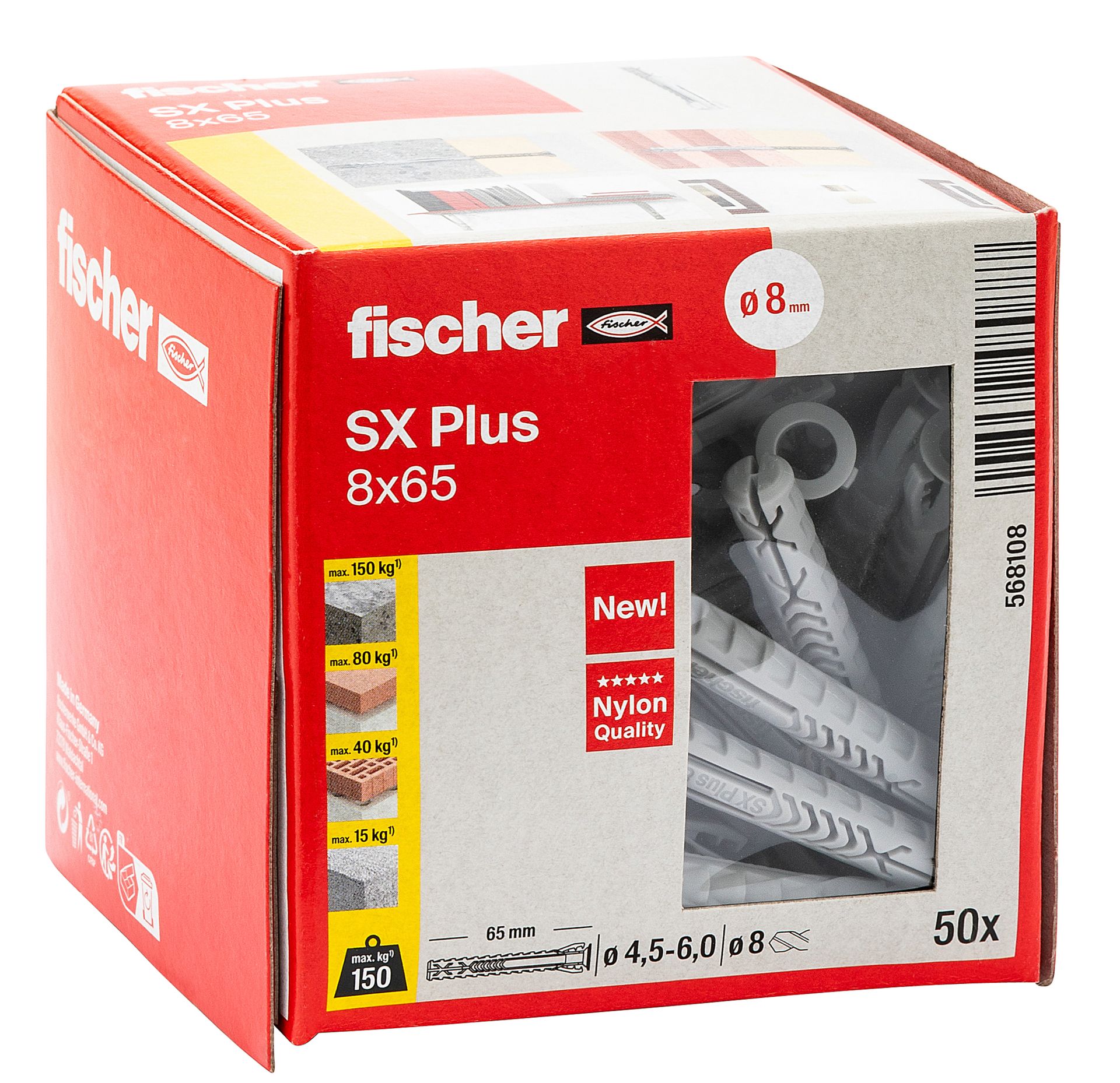 Fischer Dübel SX Plus 8x65