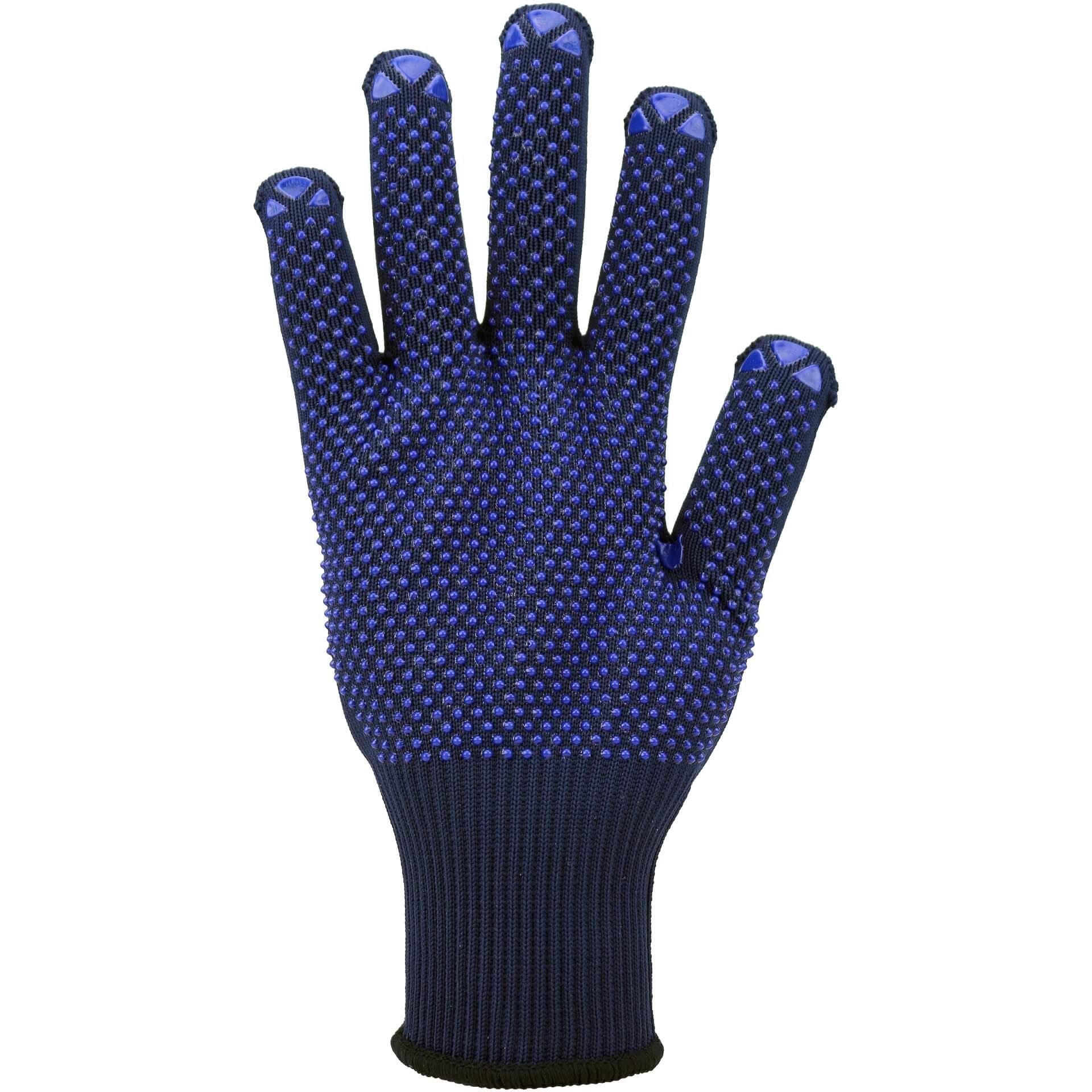 Feinstrick-Handschuh 3688 genoppt, blau, Gr. 6