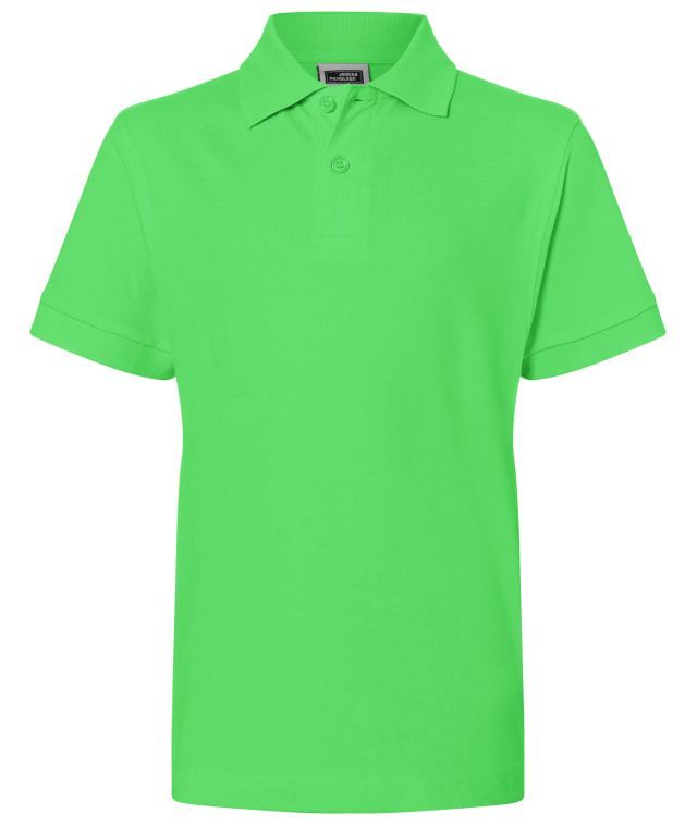 Classic Polo Junior Hochwertiges Polohemd mit Armbündchen grün, Gr. M