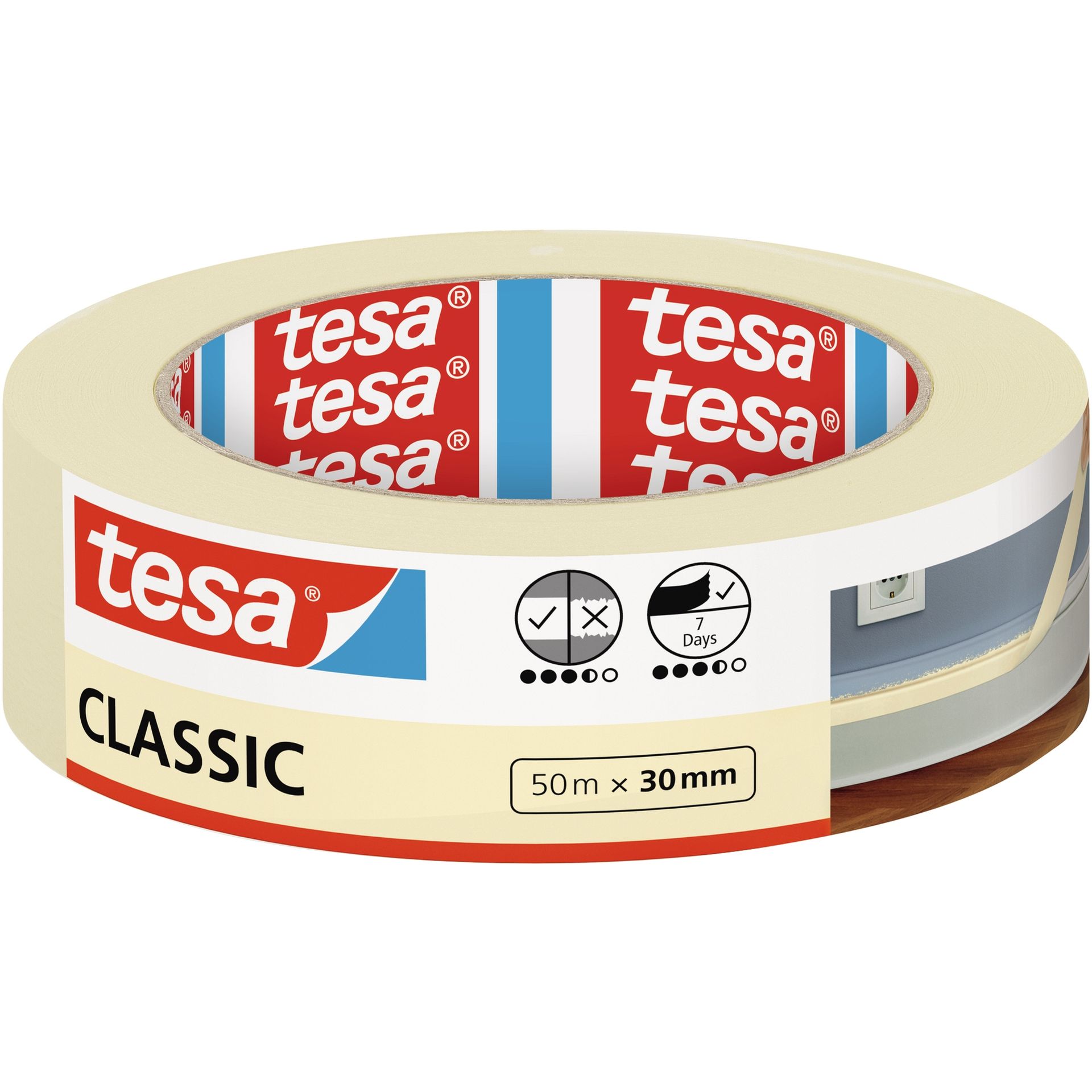 Kreppband Classic 30mmx50m beige
