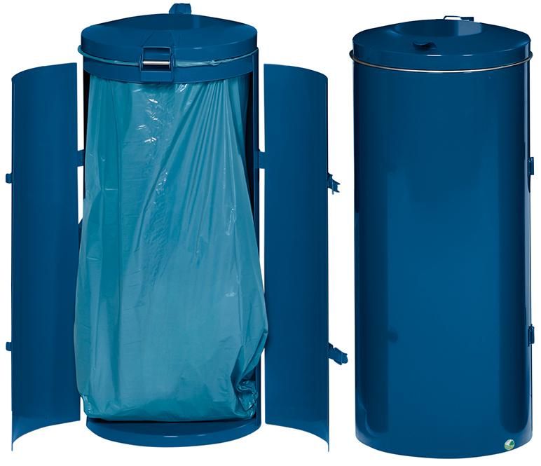 Abfallsammler-Doppeltür 120 l blau H 980 mm VAR