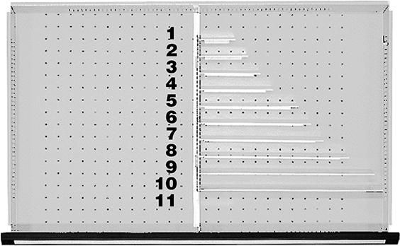 Längsteiler für FH 60mm für Schubladentiefe 600mm