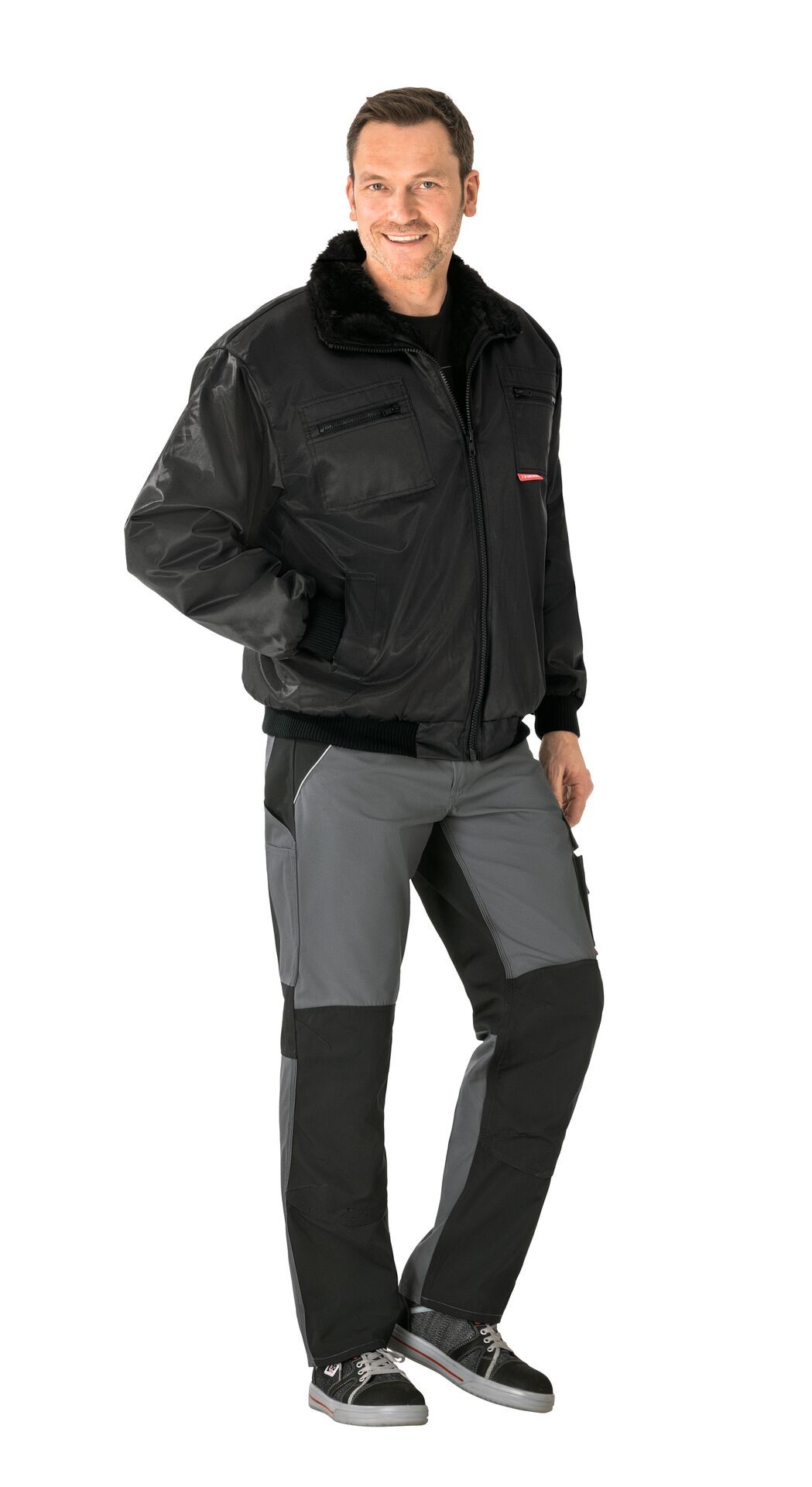 Planam Gletscher Piloten Jacke Outdoor schwarz Gr. S