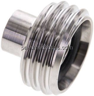 Gewindestutzen (Milchgewinde) Rd 28 x 1/8"-13,0mm, 1.4404