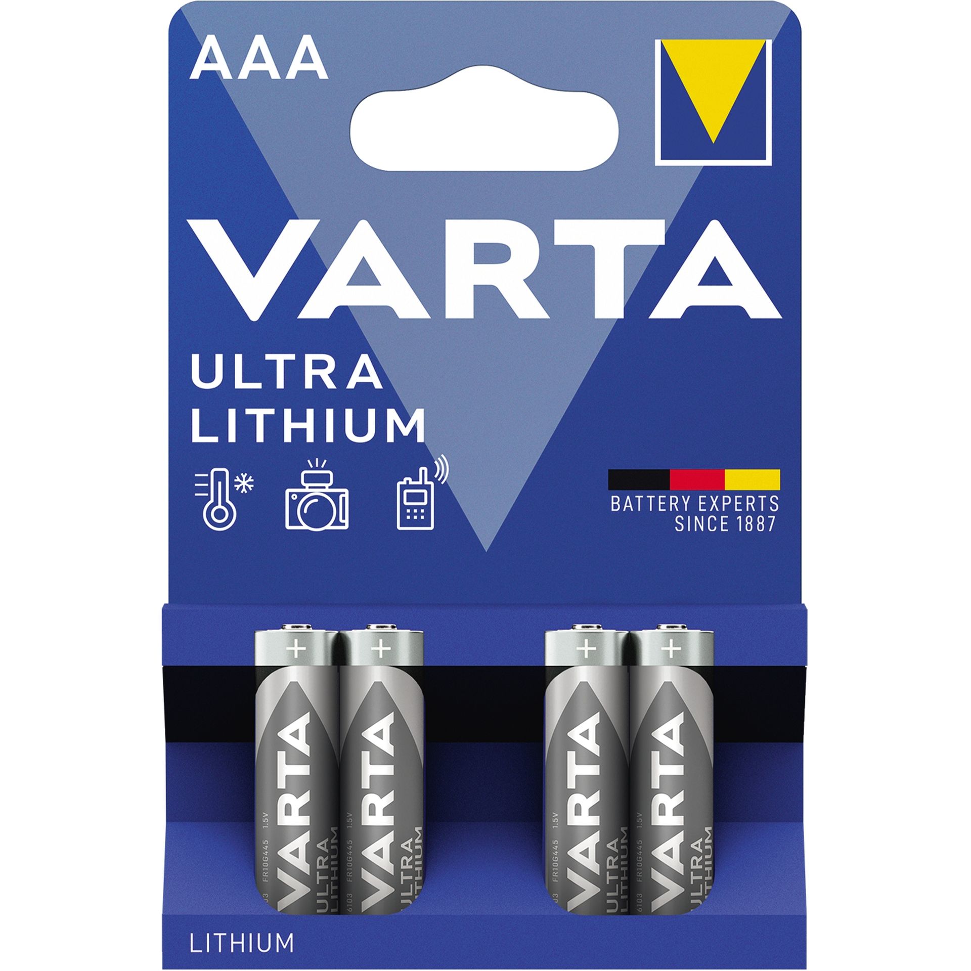 Batterie Professional Lithium AAA Blister a 4 Stück VARTA