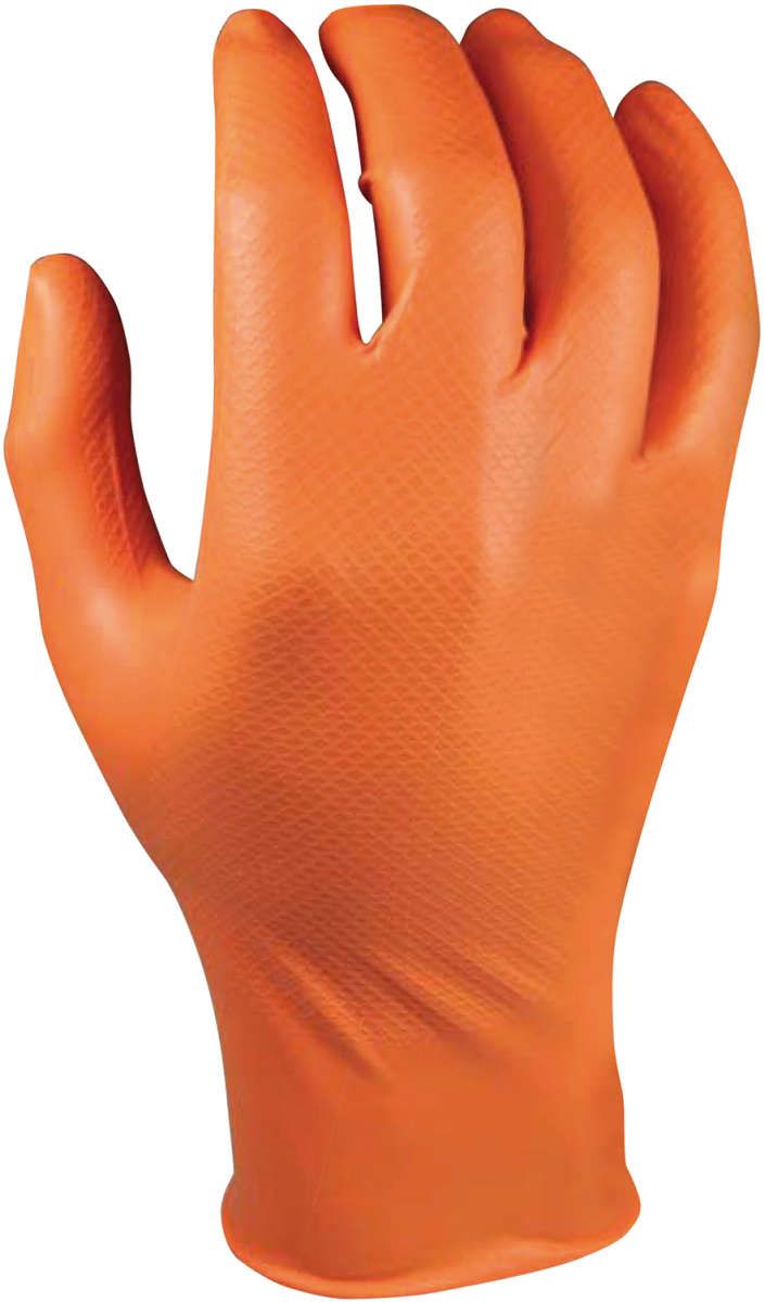 Handschuh Grippaz,orange, Gr.M, Box a 50 Stück